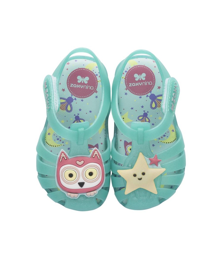 FREE PAPETE blue flat open sandals for baby 